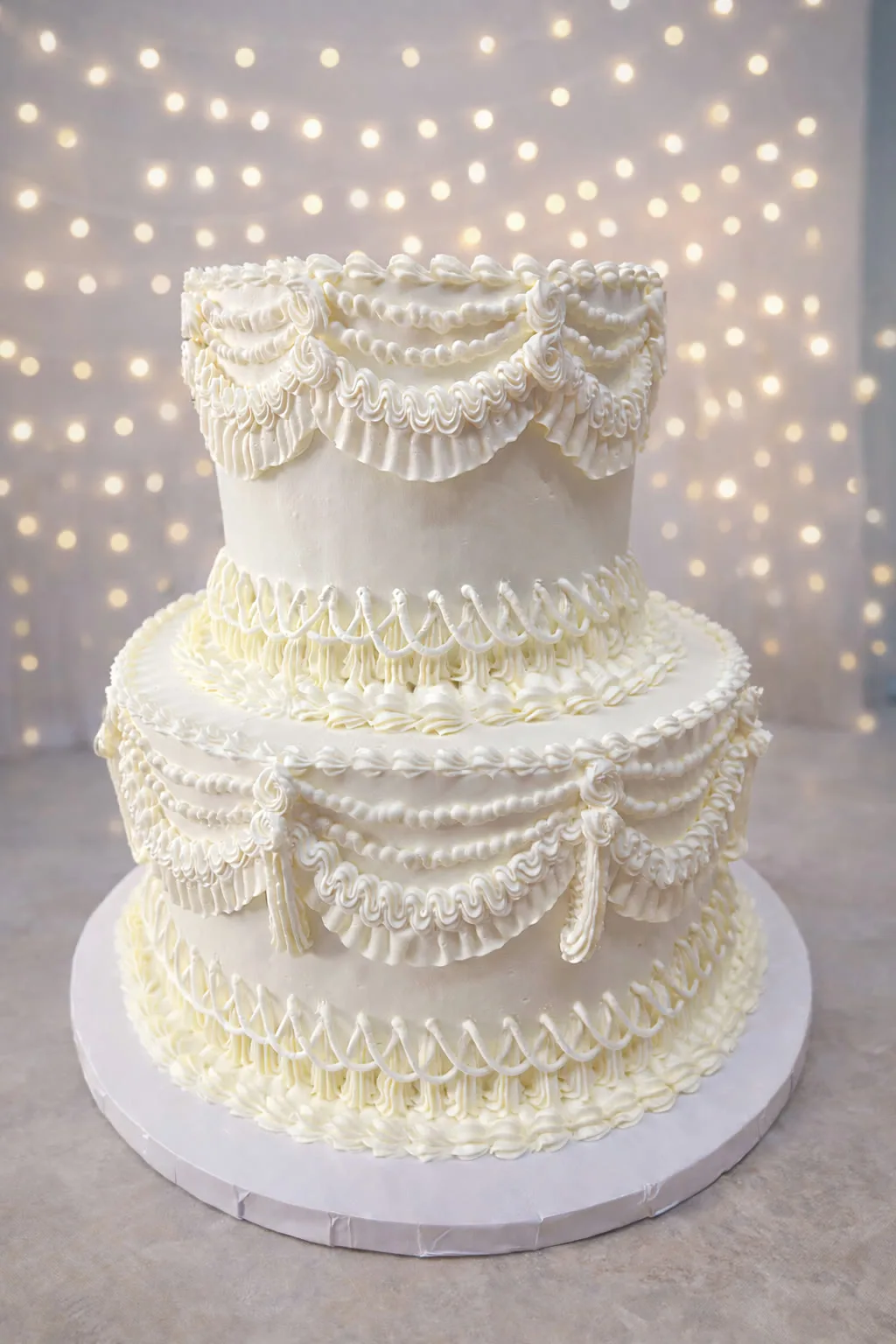Tiered wedding cake
