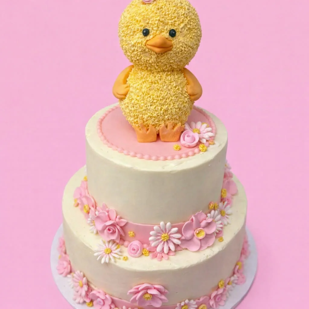 Two-tier rose cake