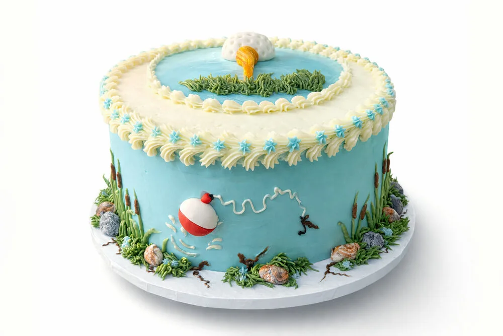 Fishing birthday cake