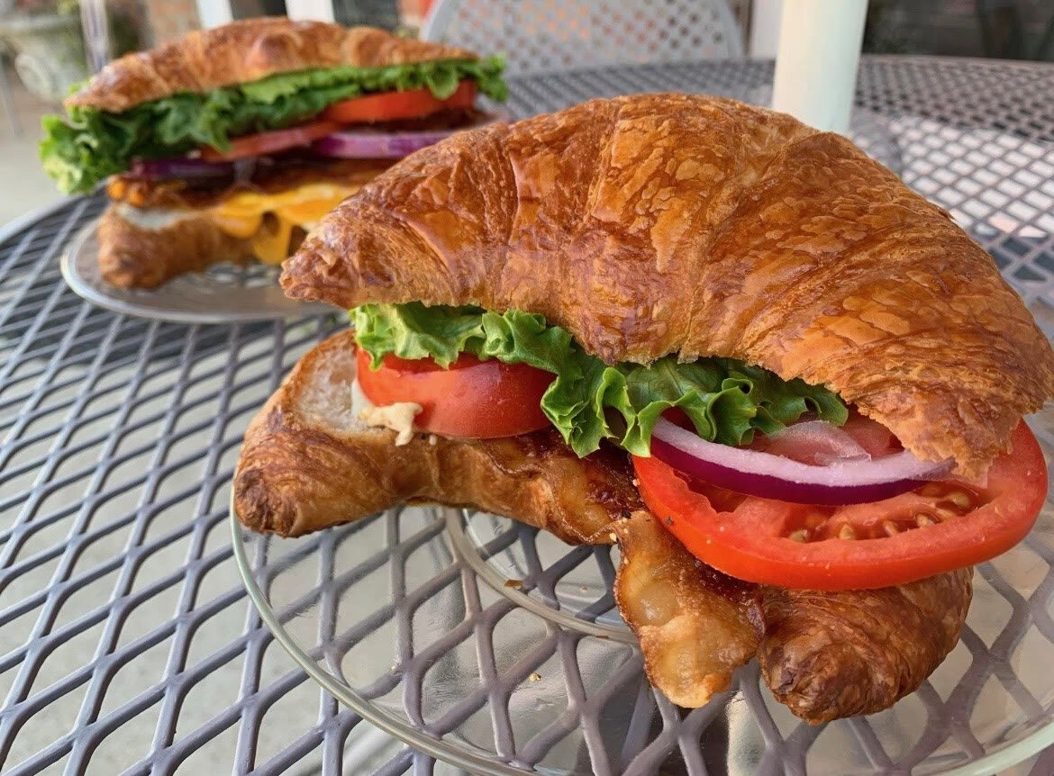 Applewood BLT on a croissant