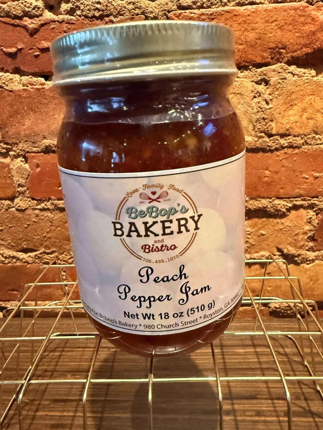 BeBop's signature peach pepper jam